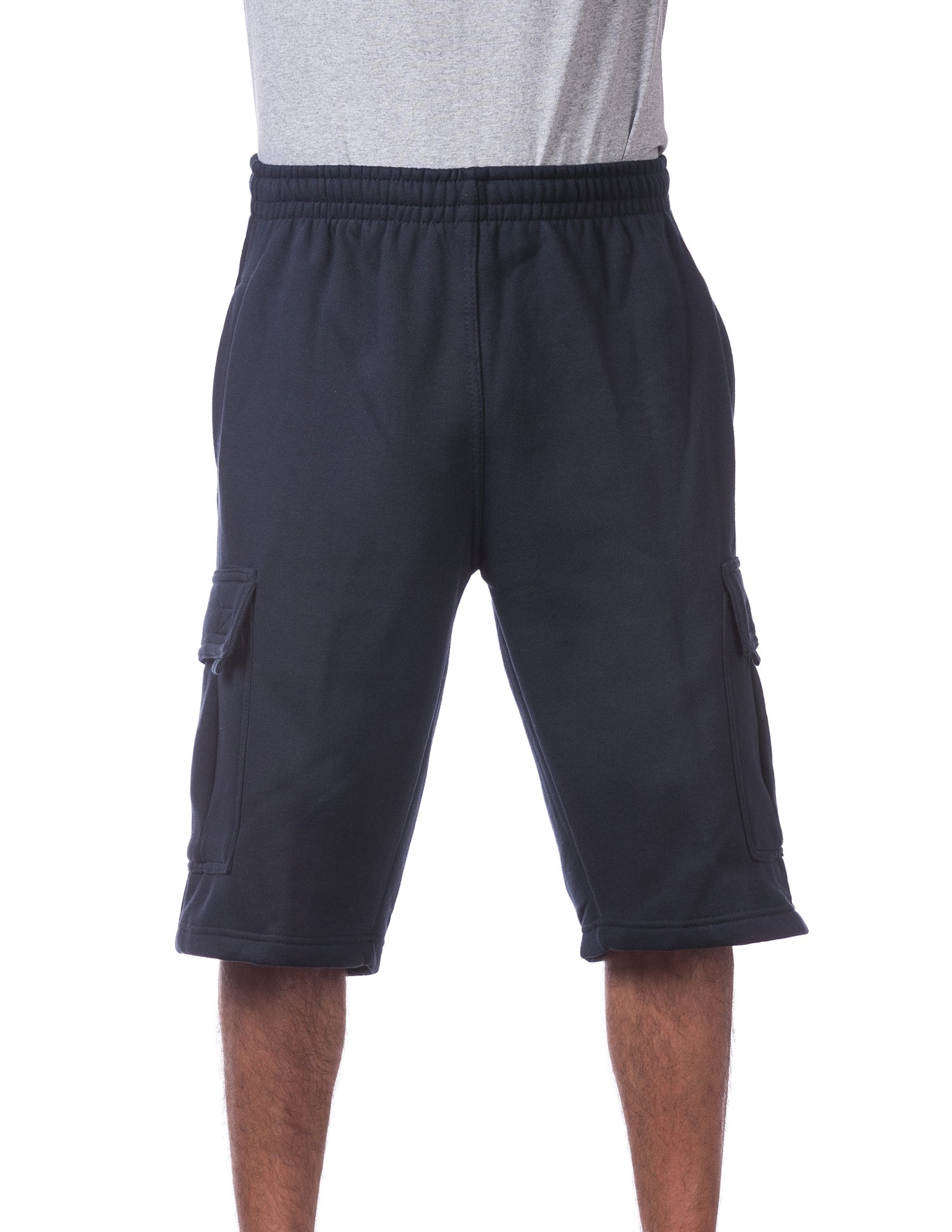 Pro Club Fleece Cargo Shorts - Navy