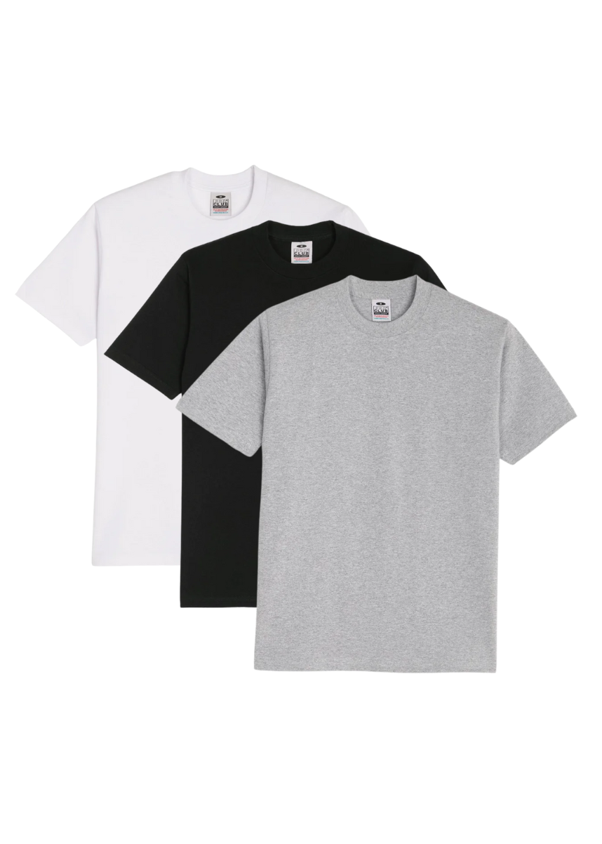 Pro Club Heavyweight 3-Pack Grey Tones Black - El Gobierno Shop