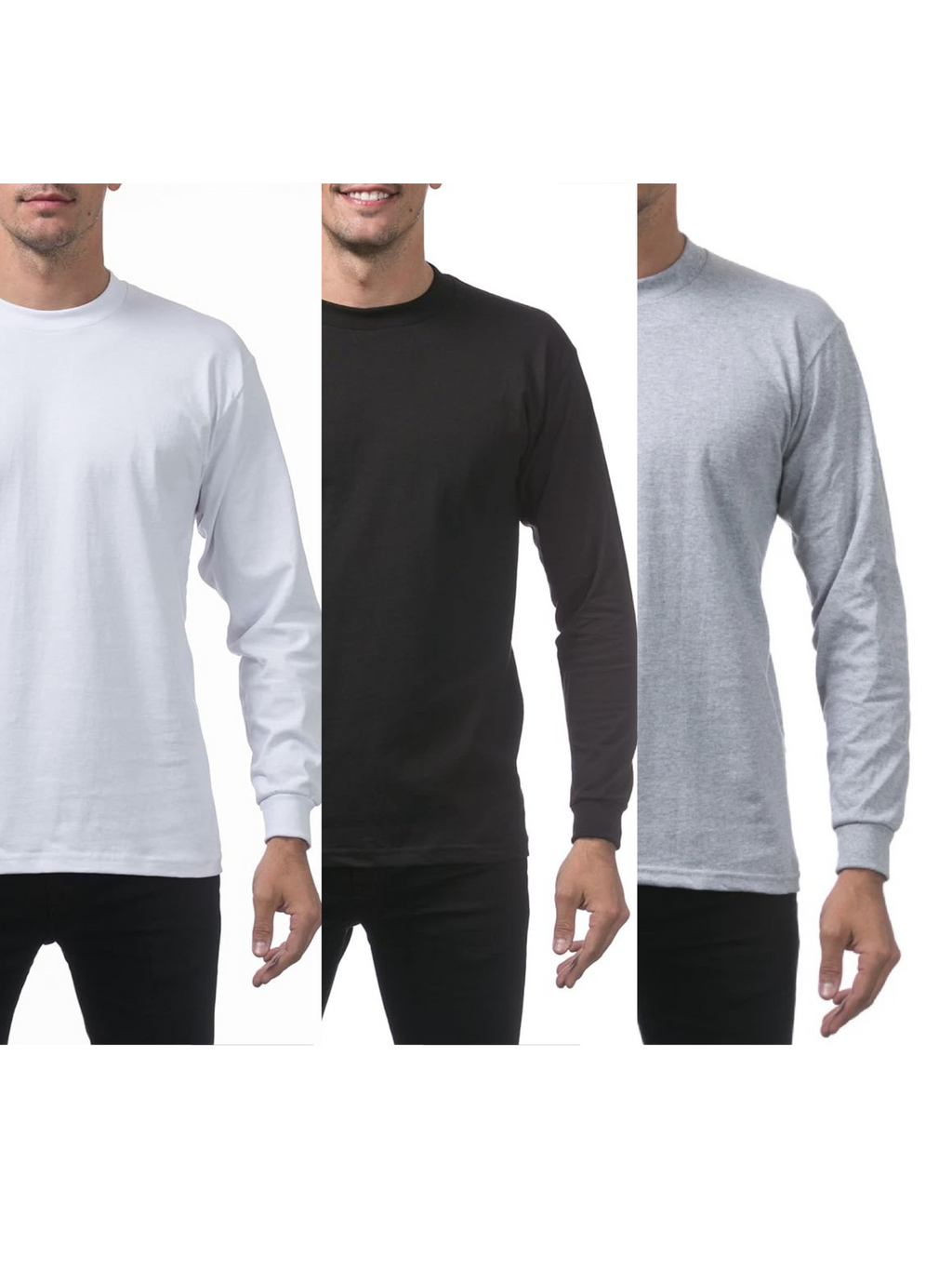 Pro Club 3-Pack Long Sleeve Tees - El Gobierno Shop