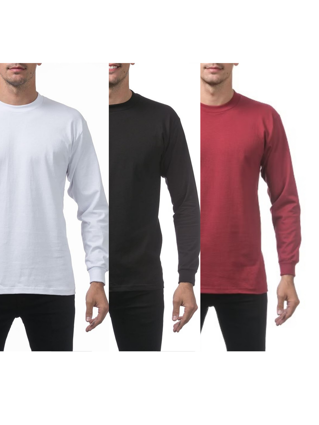 Pro Club long sleeve 3-pack color spread - El Gobierno Shop