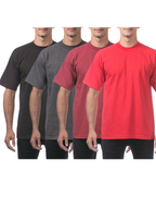 PROCLUB Heavyweight Short Sleeve 4 Pack Assorted Colors