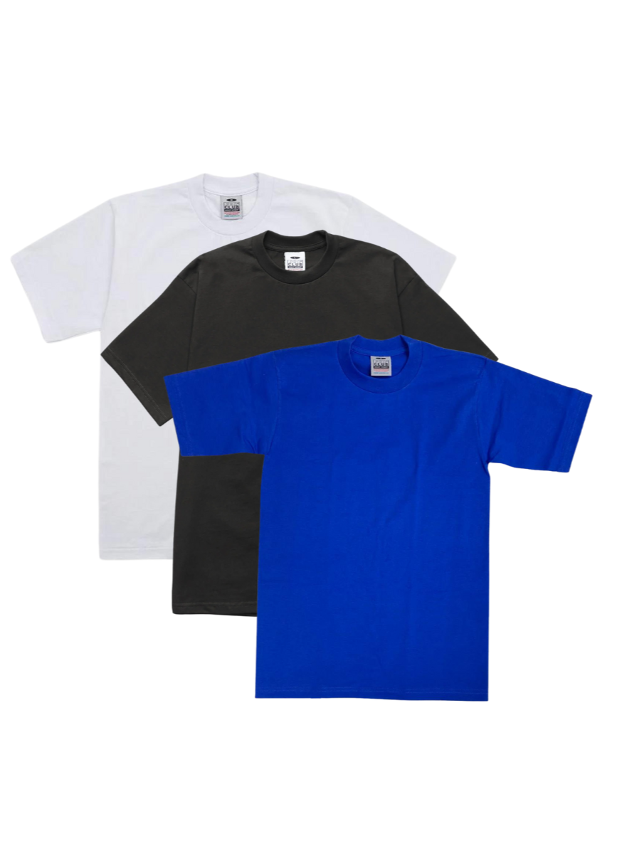 Pro Club Heavyweight 3-Pack Color Packs tees - El Gobierno Shop